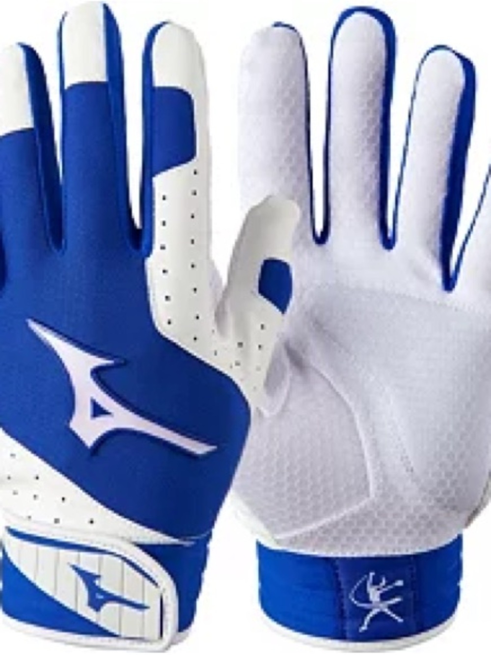 Mizuno Women’s Jennie Finch Royal Blue and White Batting Gloves - WS